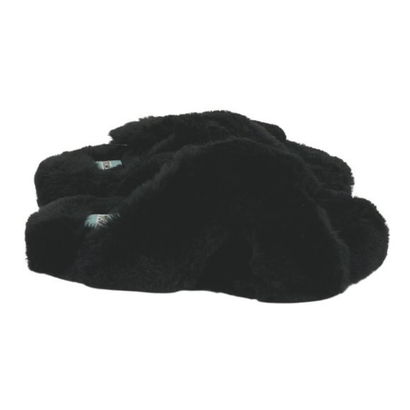 TOMS | Women's Susie Faux Fur Slipper | Black | Various Sizes - Picture 3 of 6